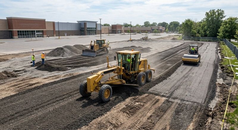 Parking Lot Excavation in Conroe, TX
